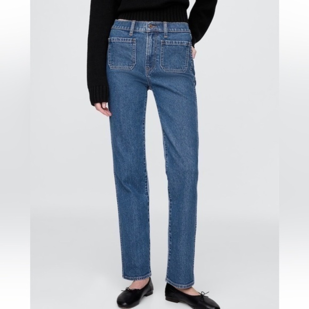 NWOT! GAP Women's 90’s High Rise Boot Cut Jeans in Deep Blue Size 30